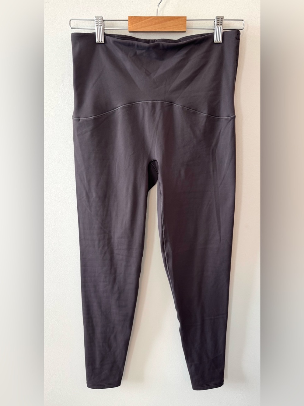 SPANX Women’s High Rise Leggings Large Dark Brown Full Length Stretch